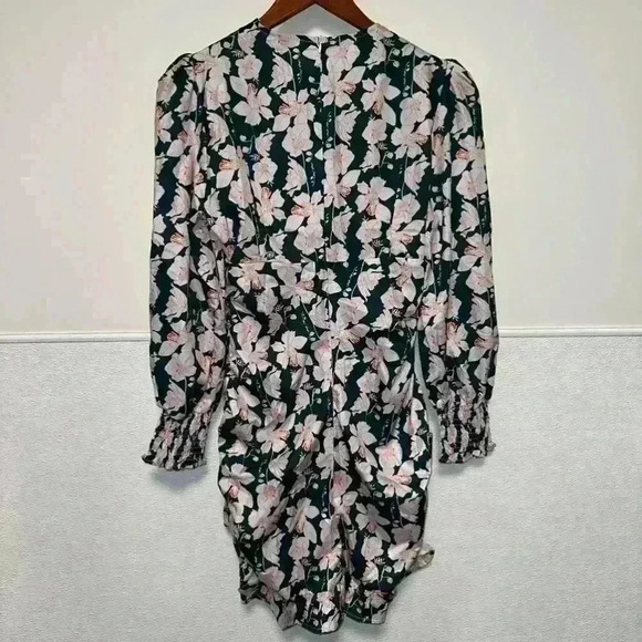 Women SHEIN Green Floral Mini Dress Size M - Picture 7 of 10